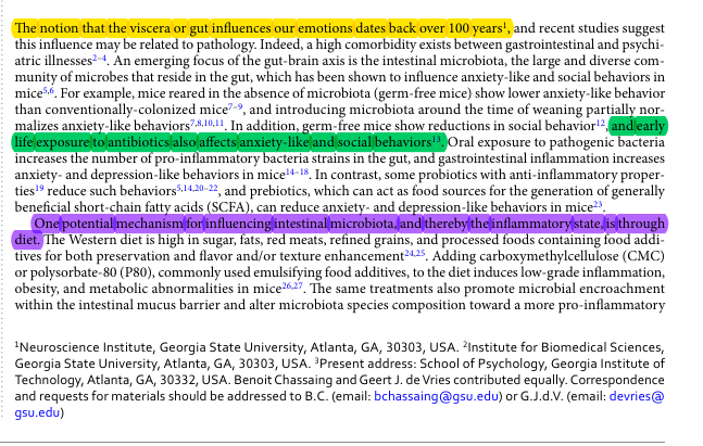 Papyrus annotations list with highlighted passages and colored tags.